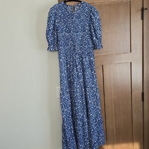 Blue Floral Maxi Dress